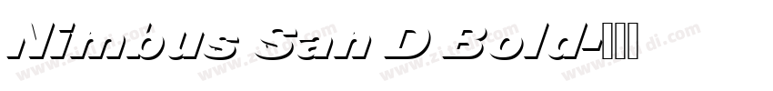 Nimbus San D Bold字体转换